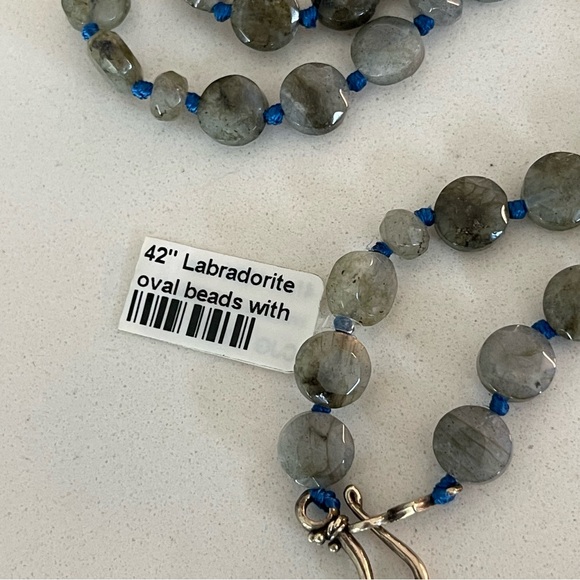One of a kind Labradorite beaded 42” Necklace - Picture 10 of 11